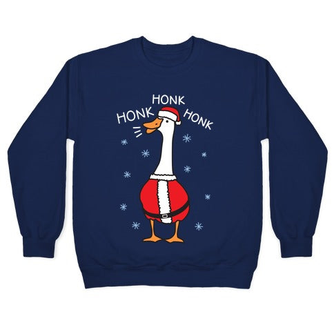 Honk Honk Honk Santa Goose Crewneck Sweatshirt